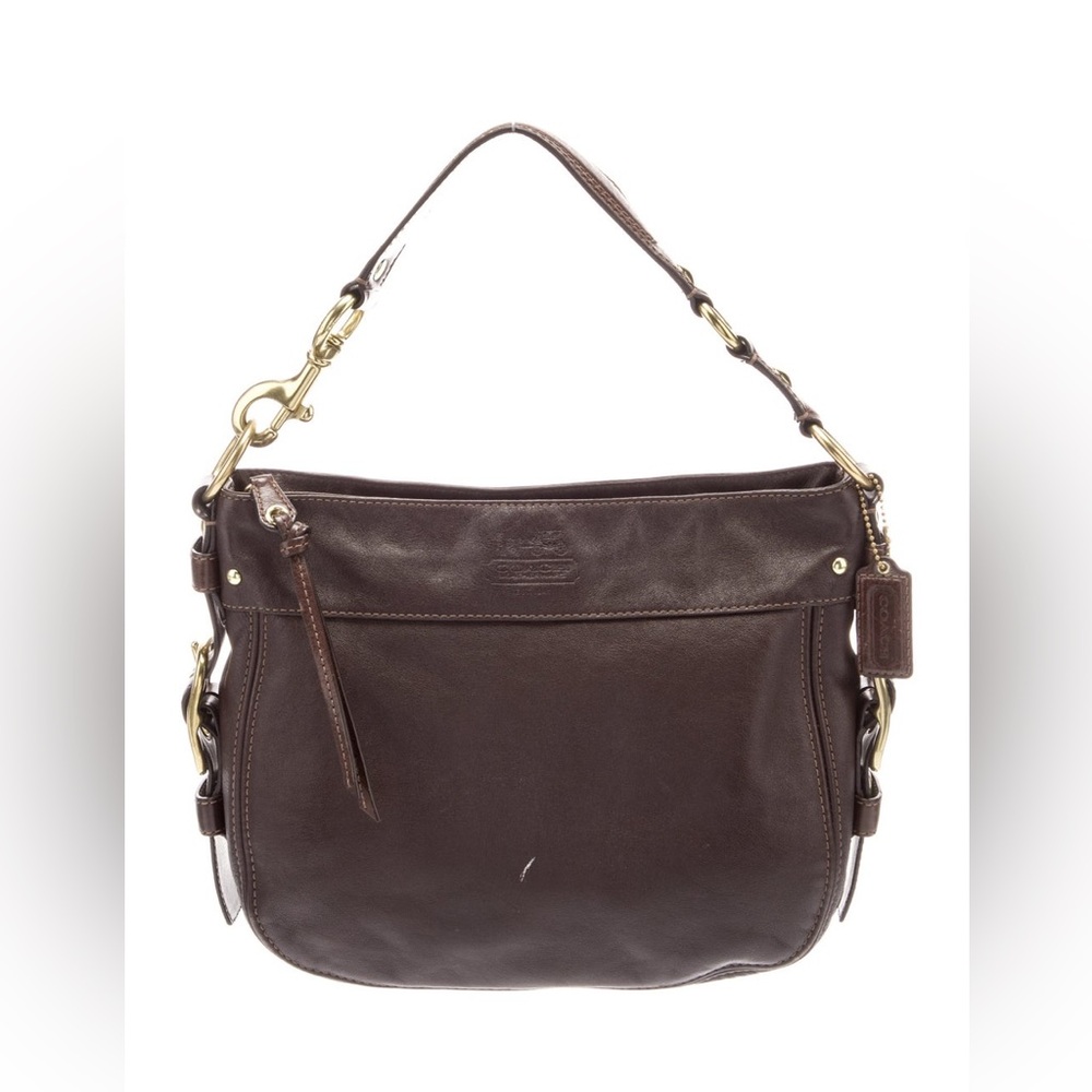 COACH Vintage Dark Brown Leather Zoe Hobo
Pink Interior Shoulder Bag